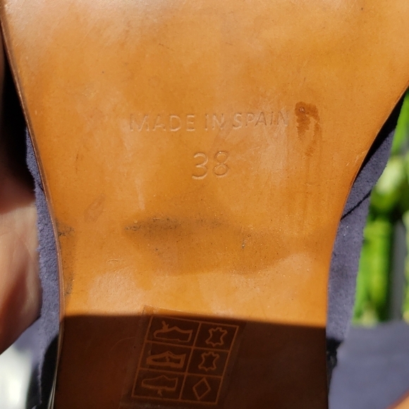 Crosswalk Pico Blue Suede ankle booties 38 - Picture 9 of 10